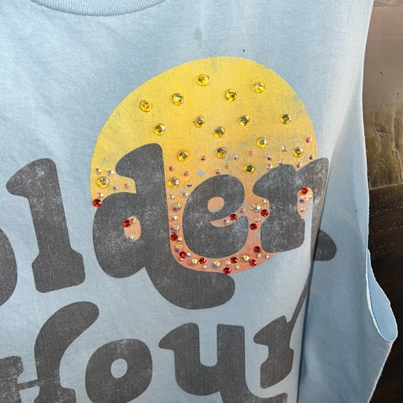 Custom one of a kind rhinestoned Kasey Musgraves Golden Hour tour crop top - Picture 6 of 11